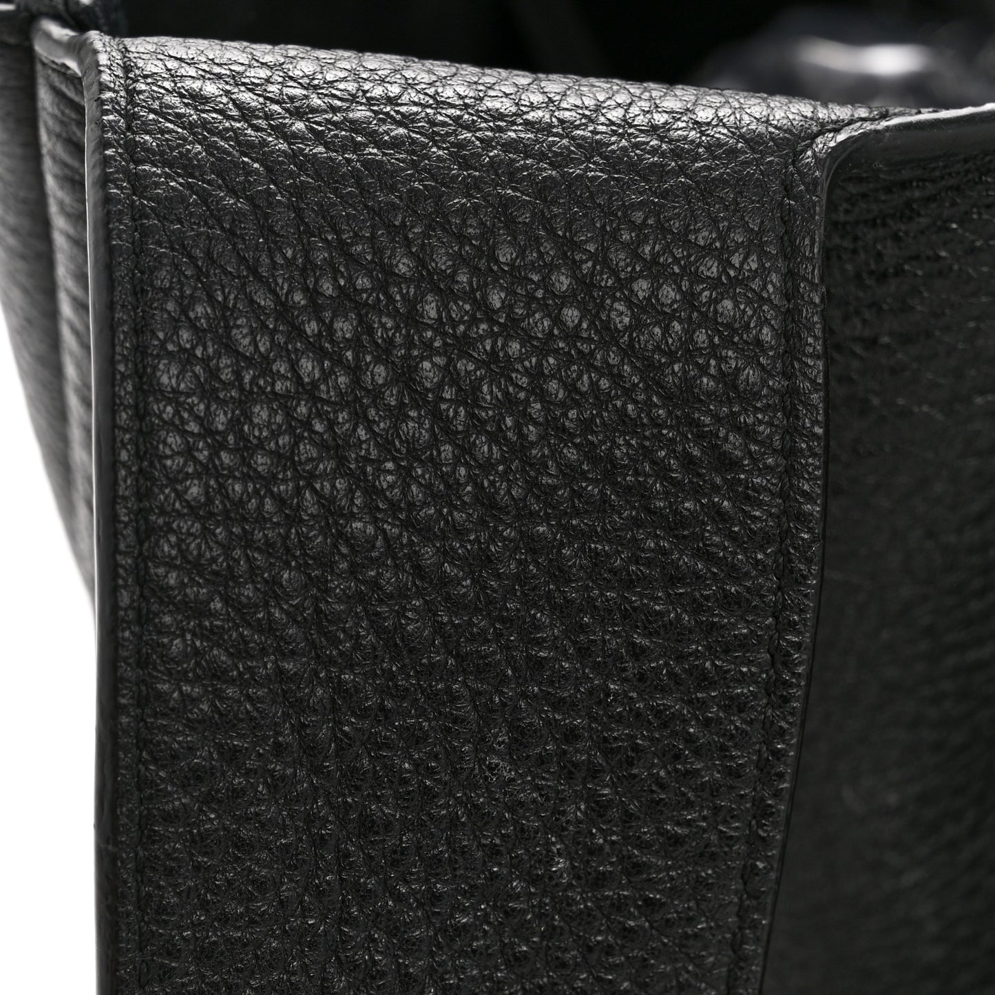 Grained Deerskin Bea Tote Black
