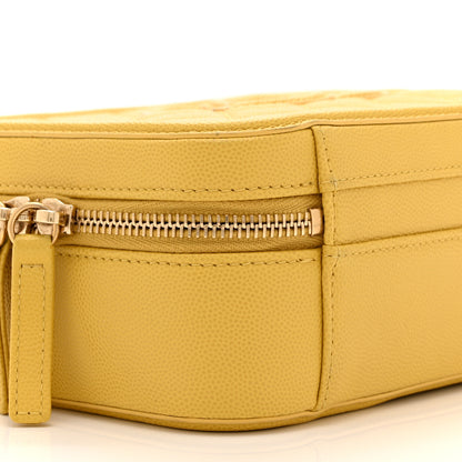 Chanel Caviar Quilted Medium CC Filigree Vanity Case Yellow 9 of 10
