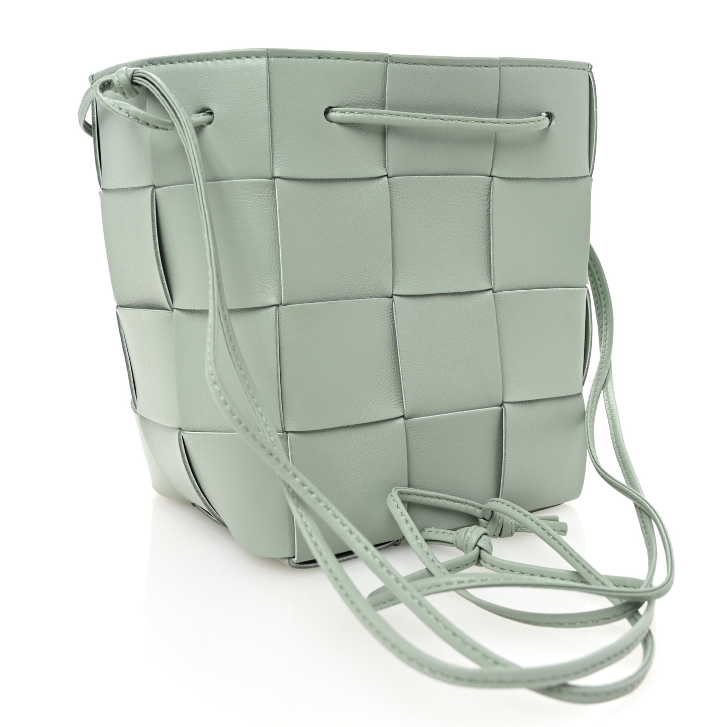 Nappa Maxi Intrecciato Small Cassette Bucket Bag New Sauge