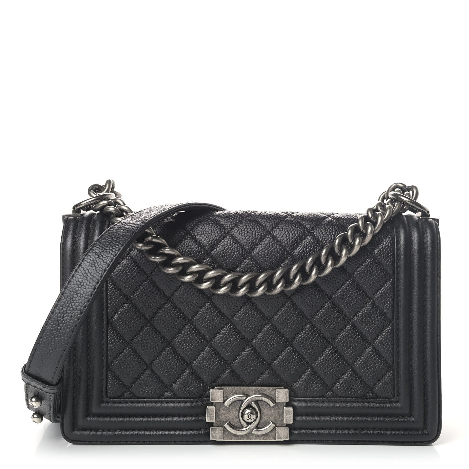 Chanel Caviar Quilted Medium Boy Flap Black 1 of 5