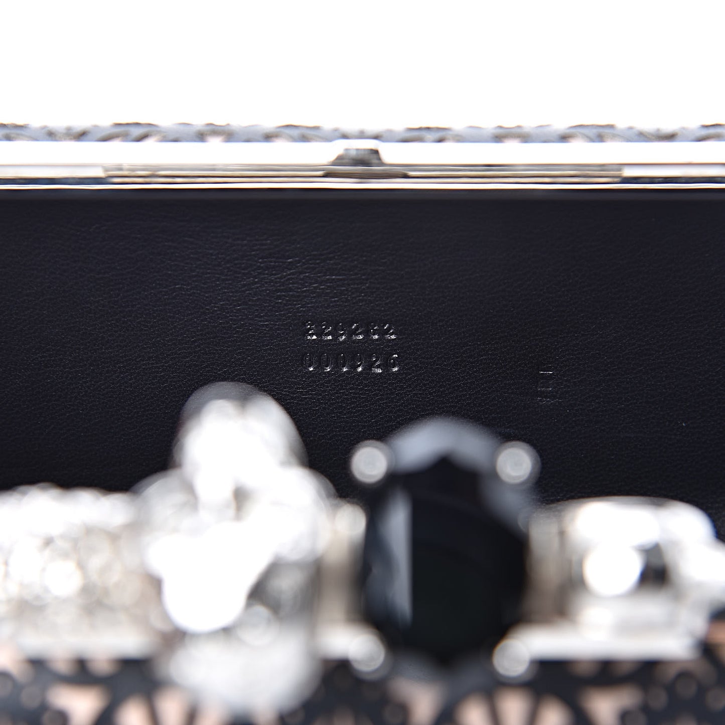 Calfskin Classic Bistrot Skull Knuckle Box Clutch Black Beige