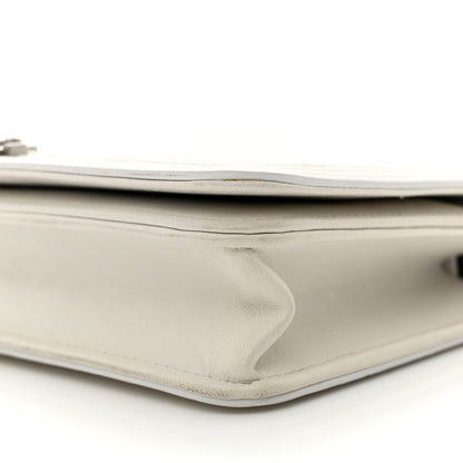 Chanel Metallic Galuchat Stingray Lambskin Boy Wallet On Chain WOC Silver 10 of 15