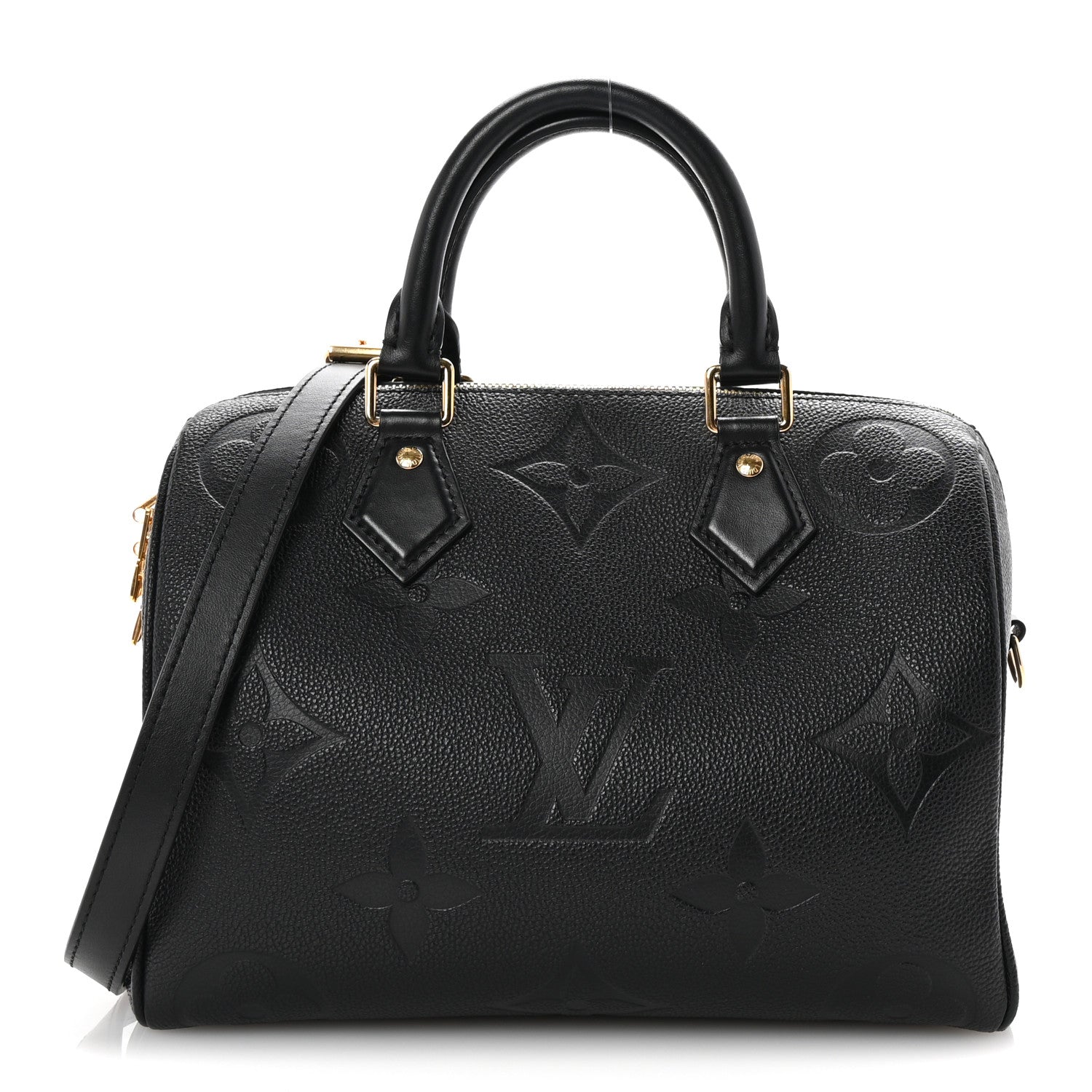 Louis Vuitton Empreinte Monogram Giant Speedy Bandouliere 25 Black 1 of 9