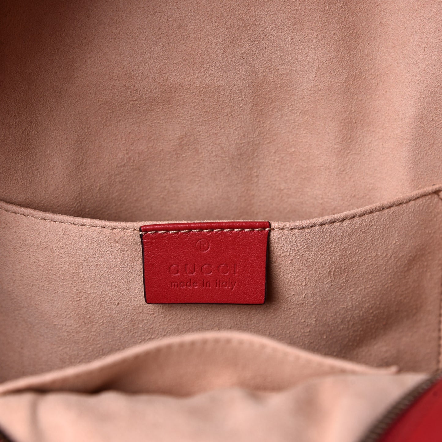 Calfskin Matelasse GG Marmont Dome Backpack Hibiscus Red