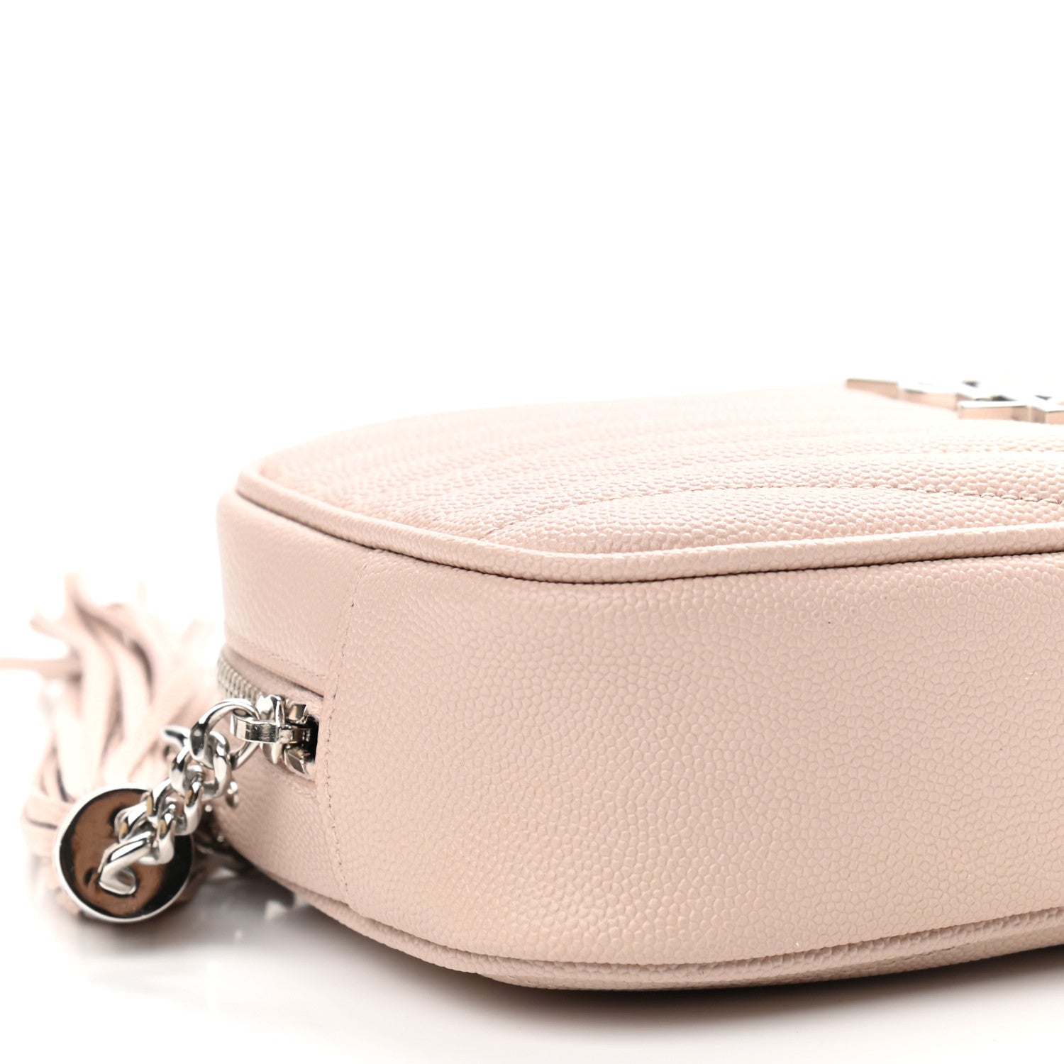 Saint Laurent Grain De Poudre Matelasse Monogram Mini Lou Camera Bag Marble Pink 9 of 10