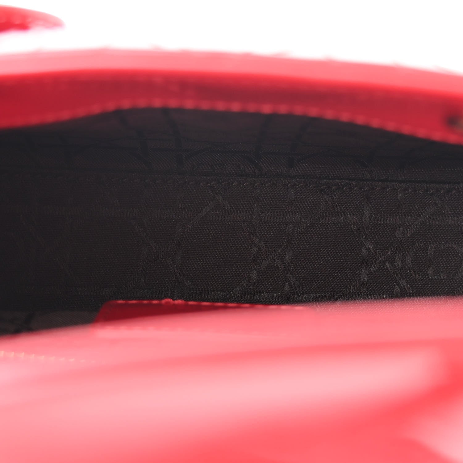 Christian Dior Patent Cannage Mini Lady Dior Red 5 of 13