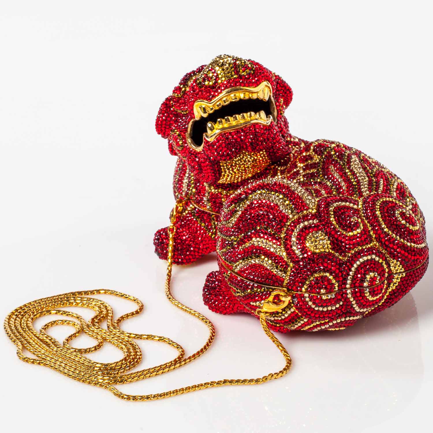 Judith Leiber Swarovski Crystal Ming Dragon Minaudiere Clutch 9 of 22