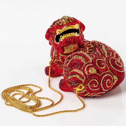 Judith Leiber Swarovski Crystal Ming Dragon Minaudiere Clutch 9 of 22