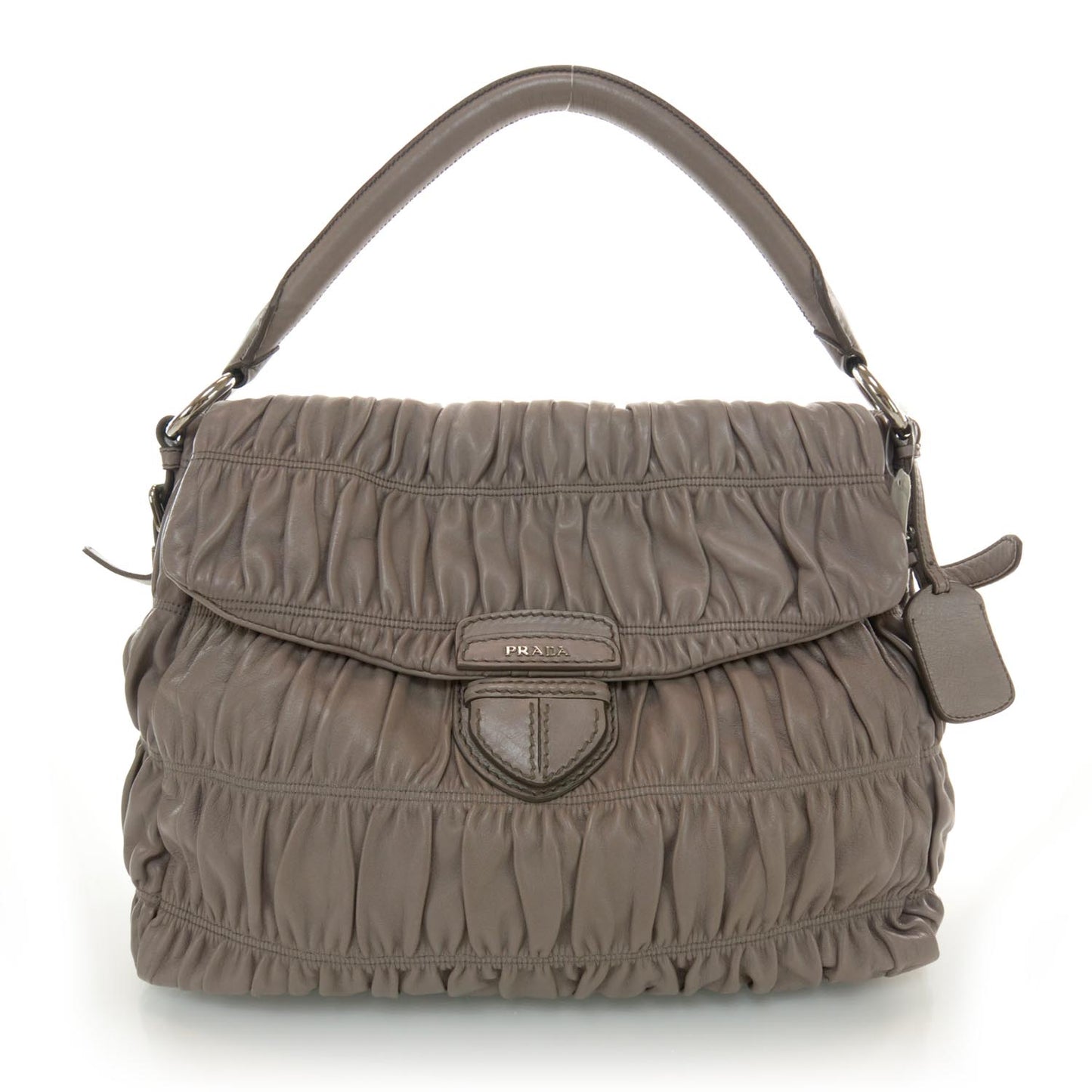 Nappa Gaufre Flap Bag Bambu