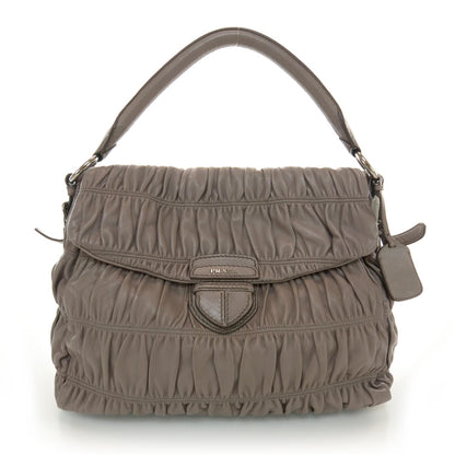 Prada Nappa Gaufre Flap Bag Bambu 1 of 7