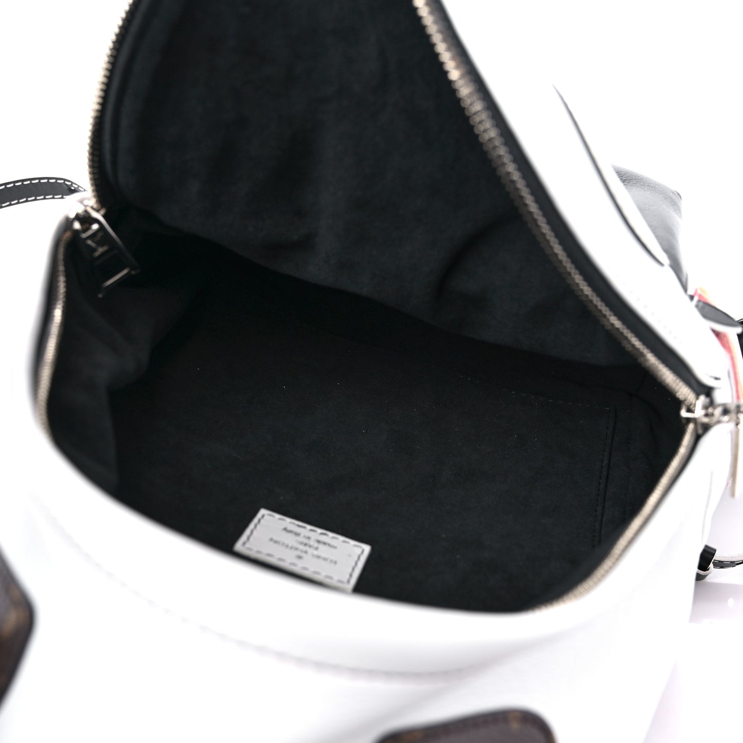 Calfskin Monogram LV Airline Palm Springs Backpack PM White