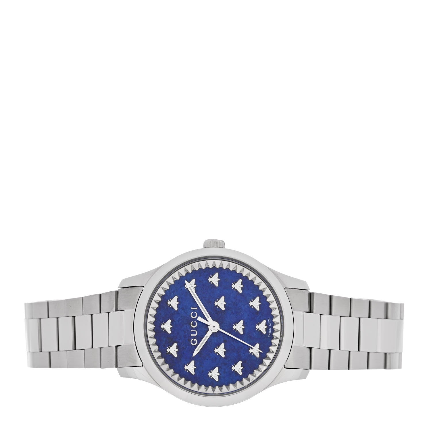 Gucci Stainless Steel 32mm G-Timeless Bee Quartz Watch Blue 2 of 5