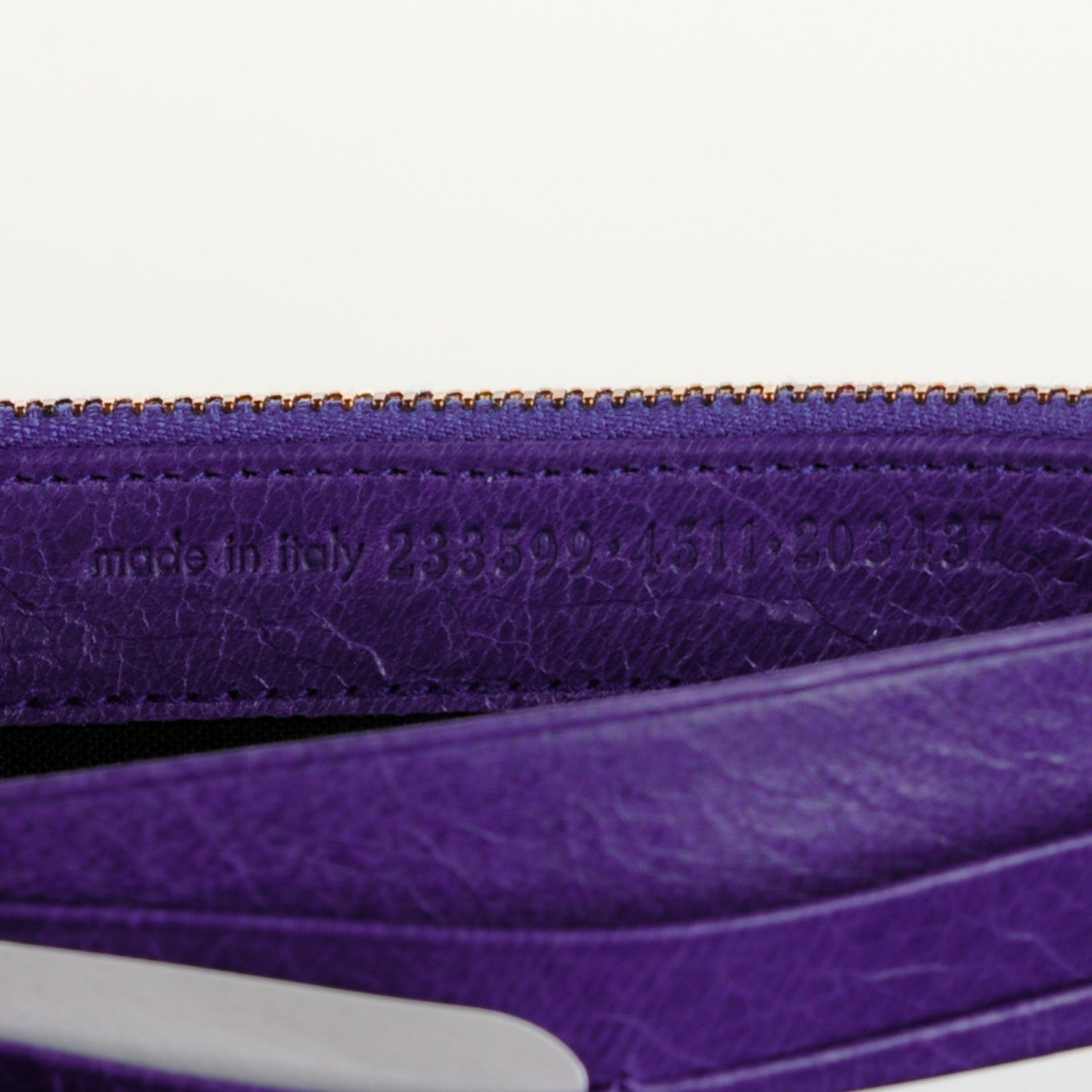 Balenciaga Agneau Giant 12 Rose Gold Hardware Money Wallet Bleu Lavande 7 of 7