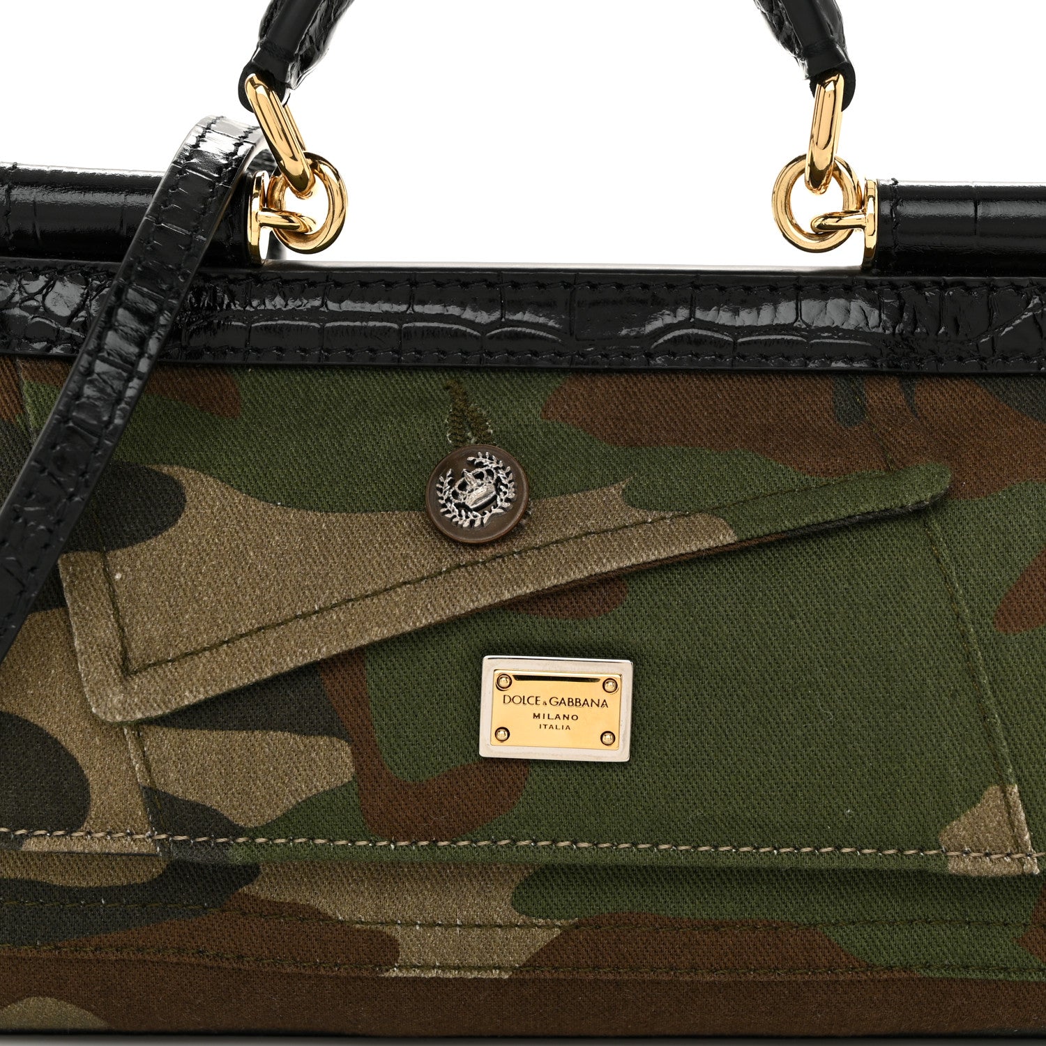 Dolce & Gabbana DOLCE &amp; GABBANA Cotton Camouflage Patchwork Small Sicily Multicolor 7 of 9