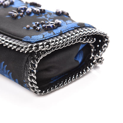 Stella McCartney Jacquard Floral Crystal Falabella Clutch Black 7 of 10
