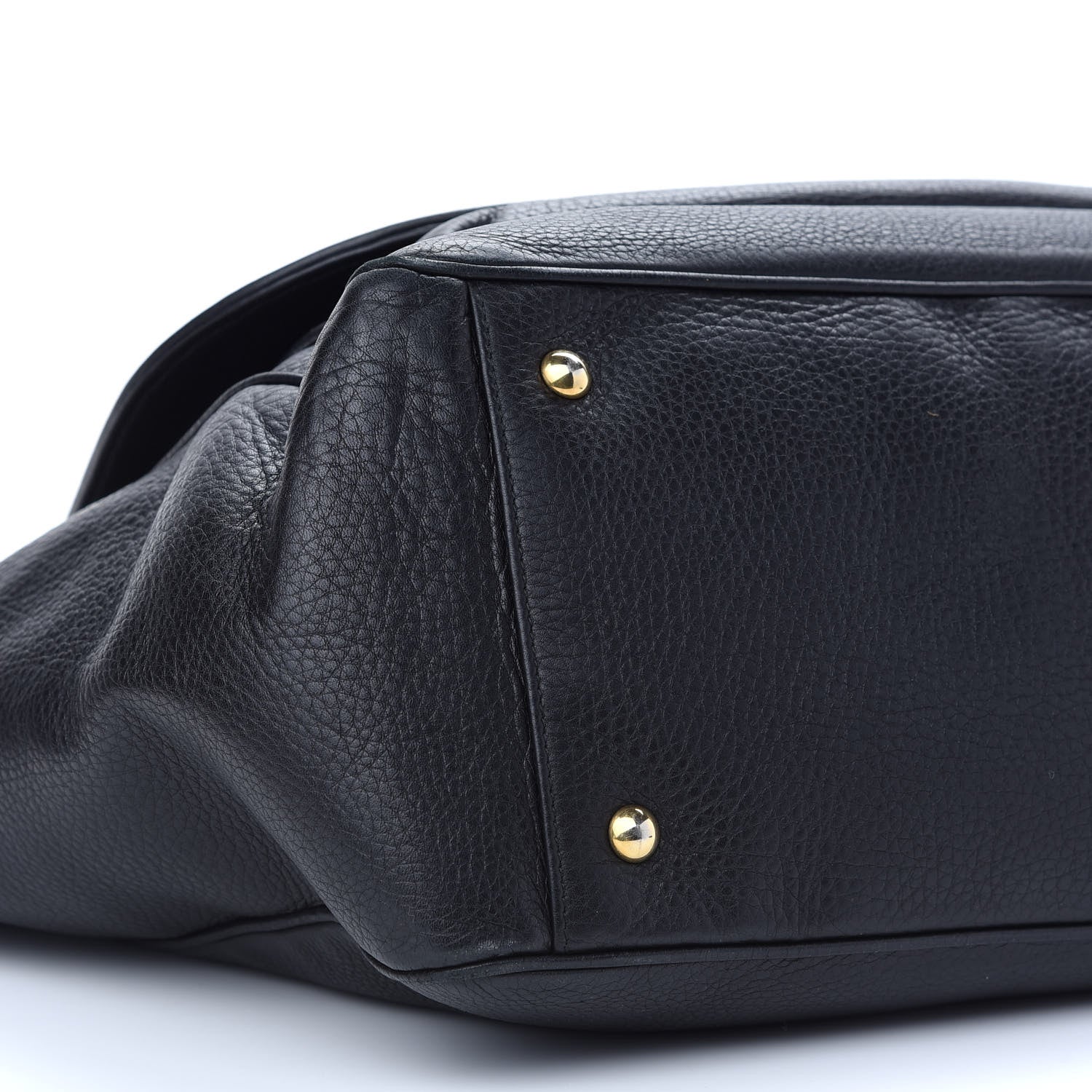 Gucci Pebbled Calfskin Medium 1973 Top Handle Satchel Black 8 of 11