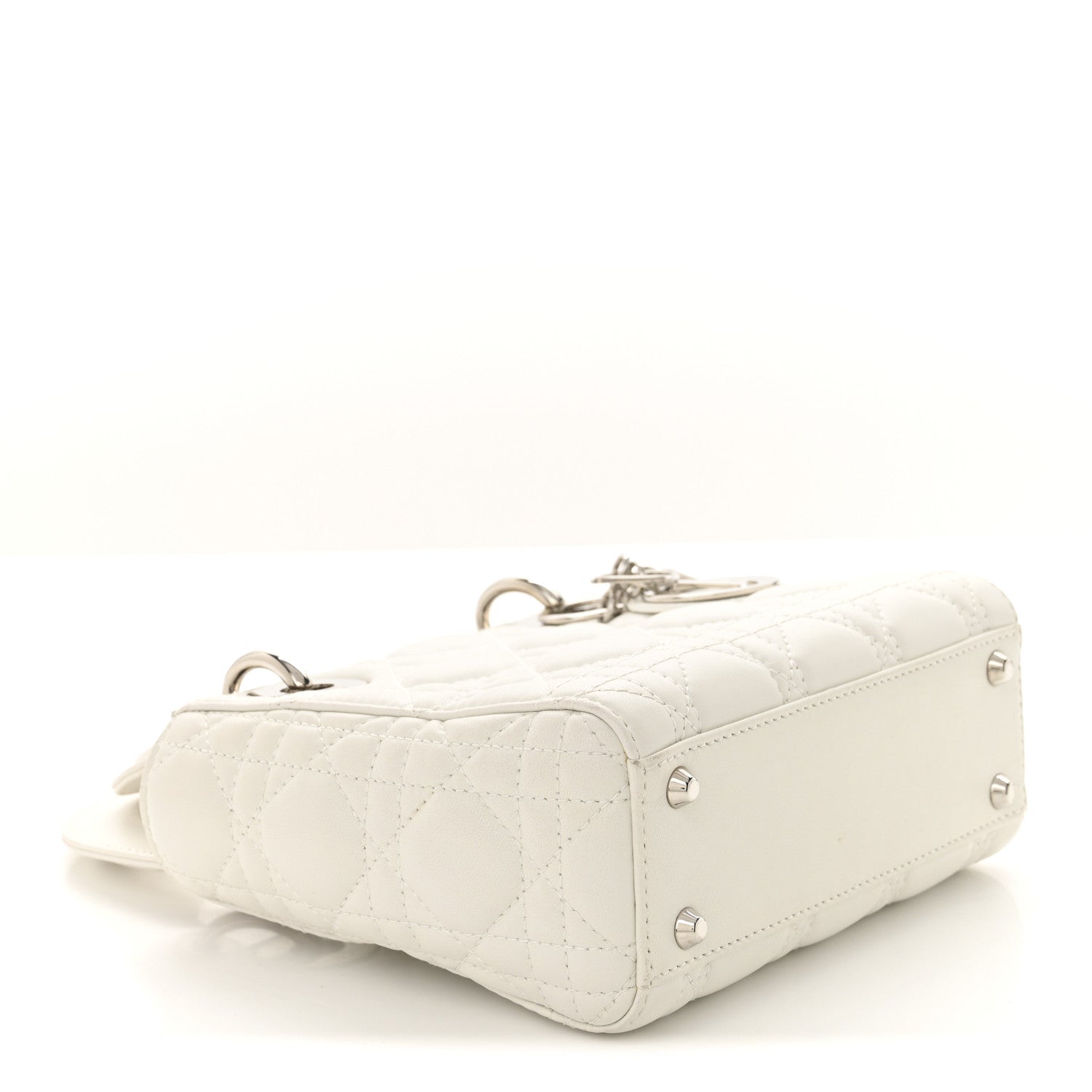 Christian Dior Lambskin Cannage Mini Lady Dior White 4 of 14