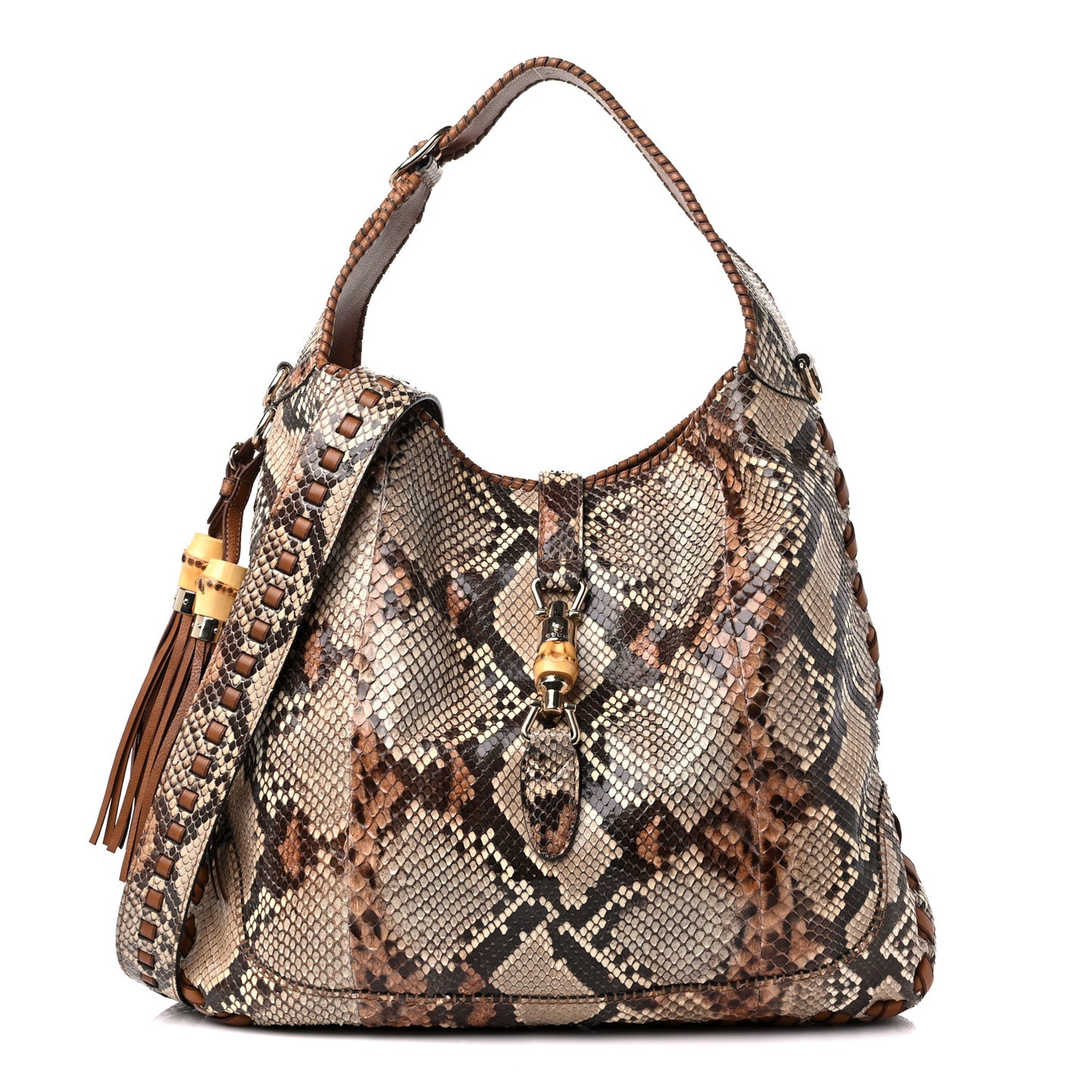 Snakeskin Large New Jackie Shoulder Bag Multicolor