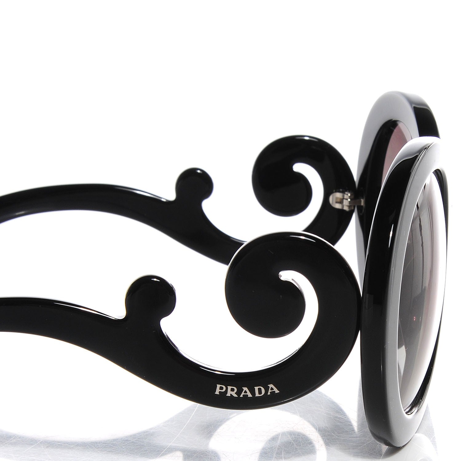 Prada Baroque Sunglasses SPR 27N Black 3 of 5