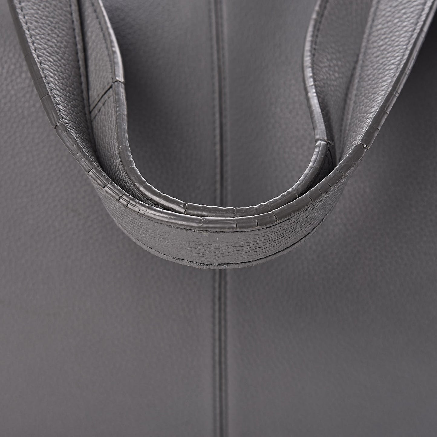 Baby Grained Calfskin Medium Tri-Fold Bag Grey