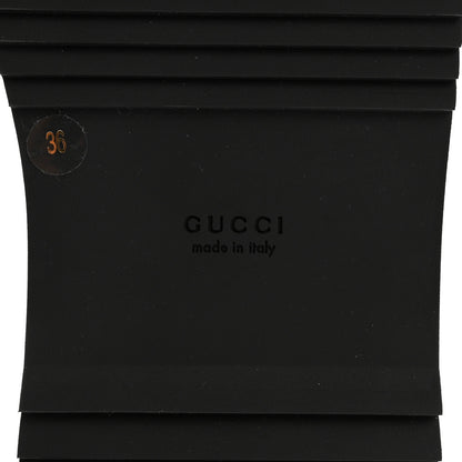 Gucci Jacquard Black Denim GG Monogram Angelina Platform 55mm Slide Sandals 36 Black Ivory 8 of 10