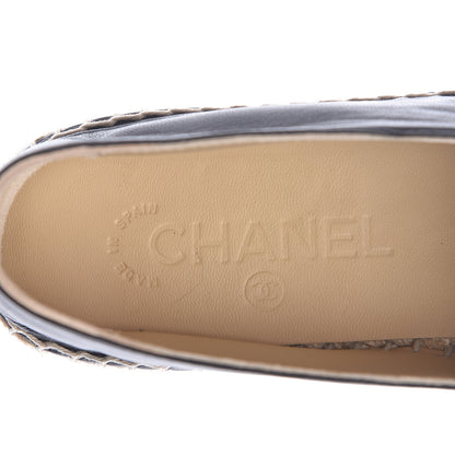 Chanel Lambskin CC Espadrilles 39 Black 9 of 9