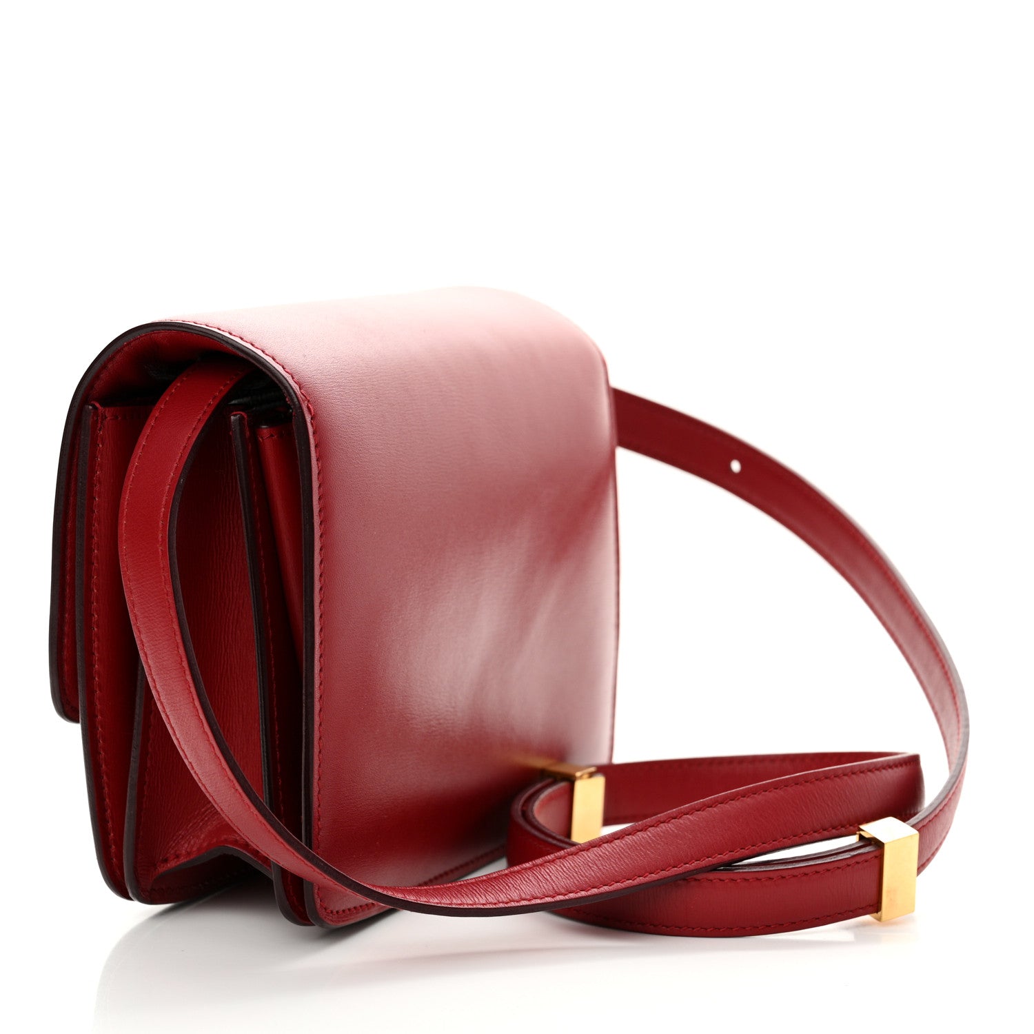 Celine Smooth Calfskin Small Classic Box Flap Bag Red 3 of 12