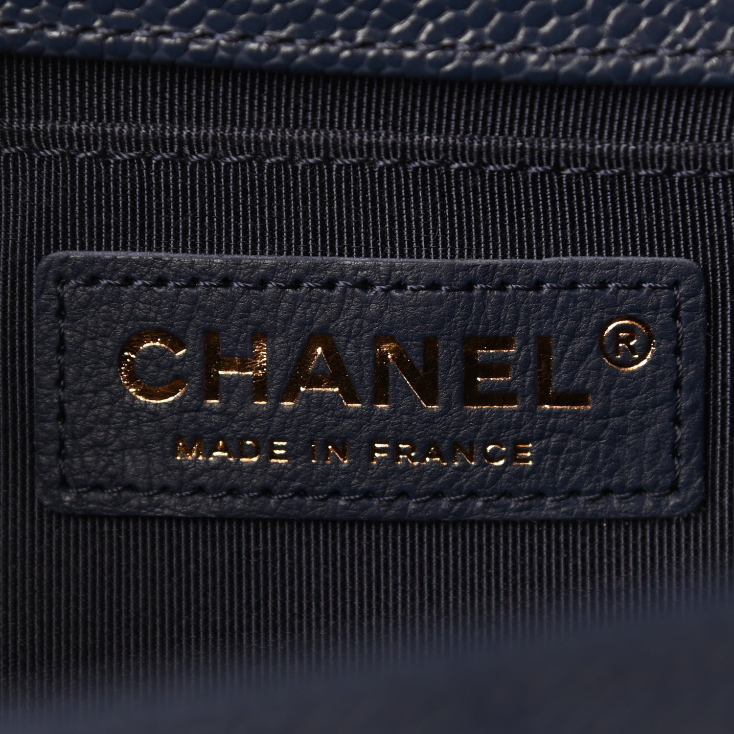 Chanel Caviar Quilted Medium Boy Flap Dark Navy Blue 6 of 9