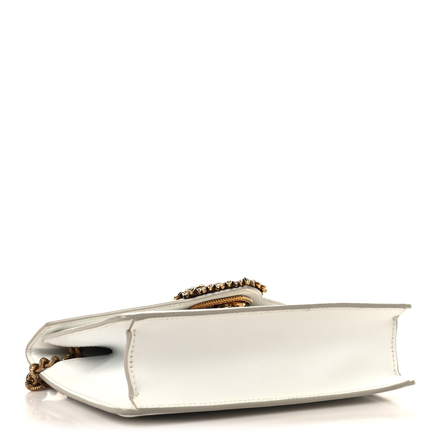 Smooth Calfskin Mini Devotion Envelope Bag White