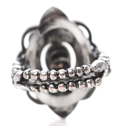 Gucci Metal Crystal Resin Ring 5.5 Aged Silver Multicolor 2 of 3