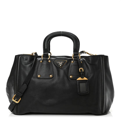 Prada Soft Calf Satchel Black 1 of 12
