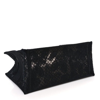 Christian Dior Embroidered 3D Macrame D-Lace Butterfly Medium Book Tote Black 3 of 9