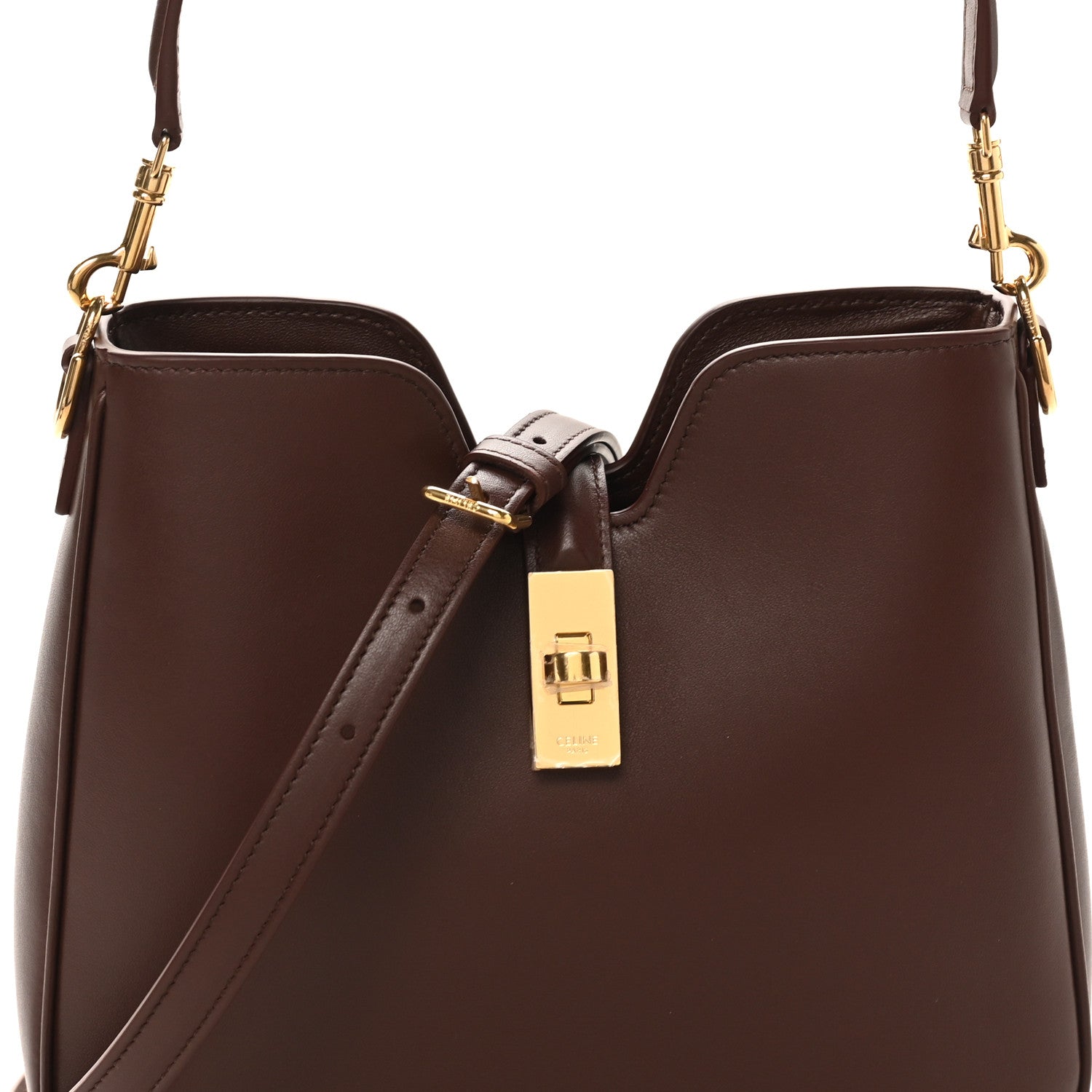 Celine Smooth Calfskin Small Camille 16 Soft Bag Chestnut 6 of 9