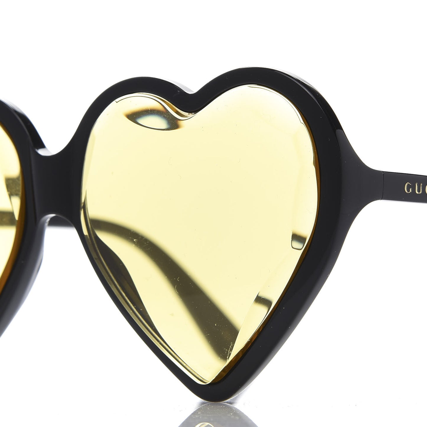 Hollywood Forever Heart Sunglasses GG0360S Black Yellow