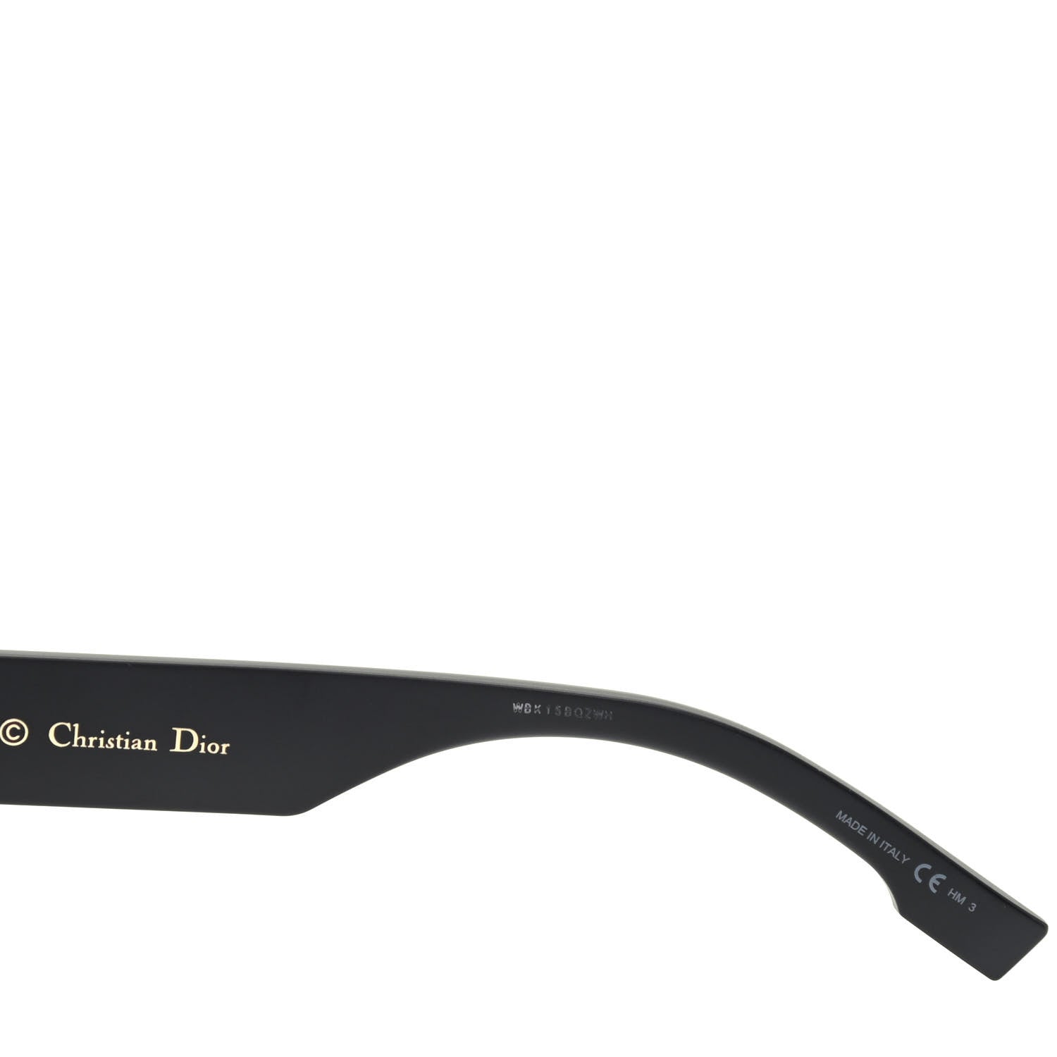 Christian Dior Acetate Square DiorID1 Sunglasses Black 6 of 6
