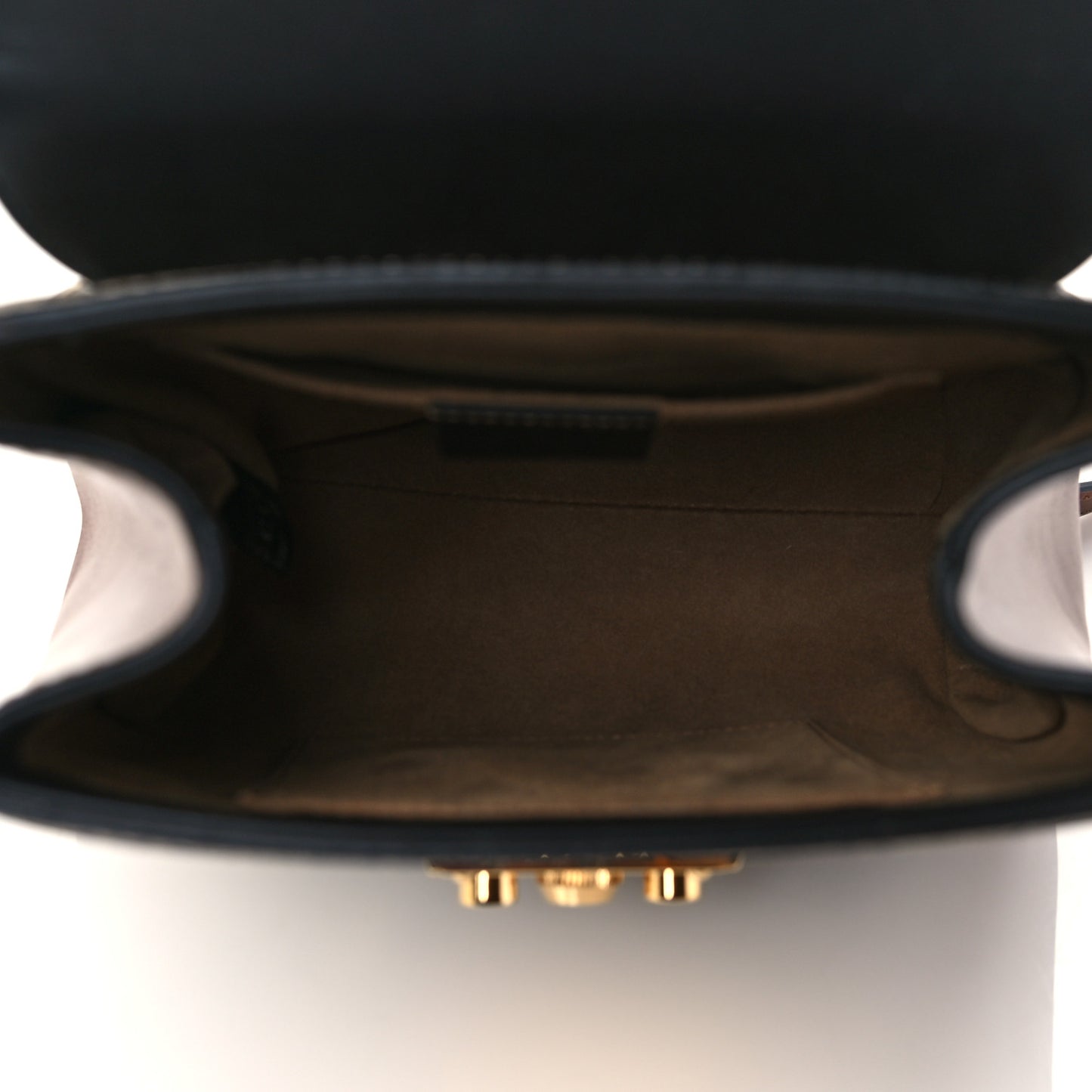GG Supreme Monogram Calfskin Padlock Backpack Beige Cuir Black