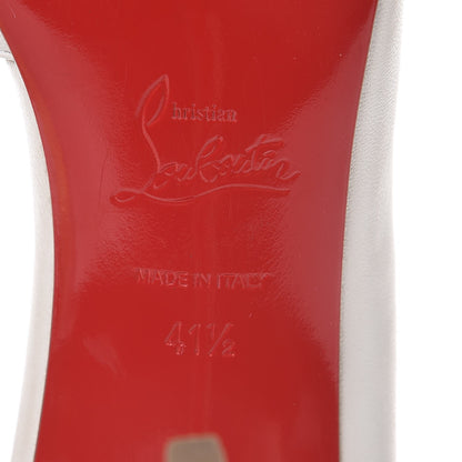 Christian Louboutin Shiny Nappa Iriza 100 Pumps 41.5 White 9 of 16