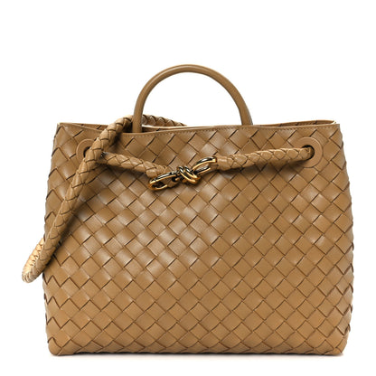 Bottega Veneta Nappa Intrecciato Medium Andiamo Shoulder Bag Dark Praline 1 of 10