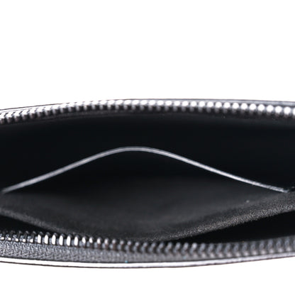 Alexander McQueen Metallic Calfskin Crocodile Embossed Knuckle Flat Zip Clutch Silver 7 of 11