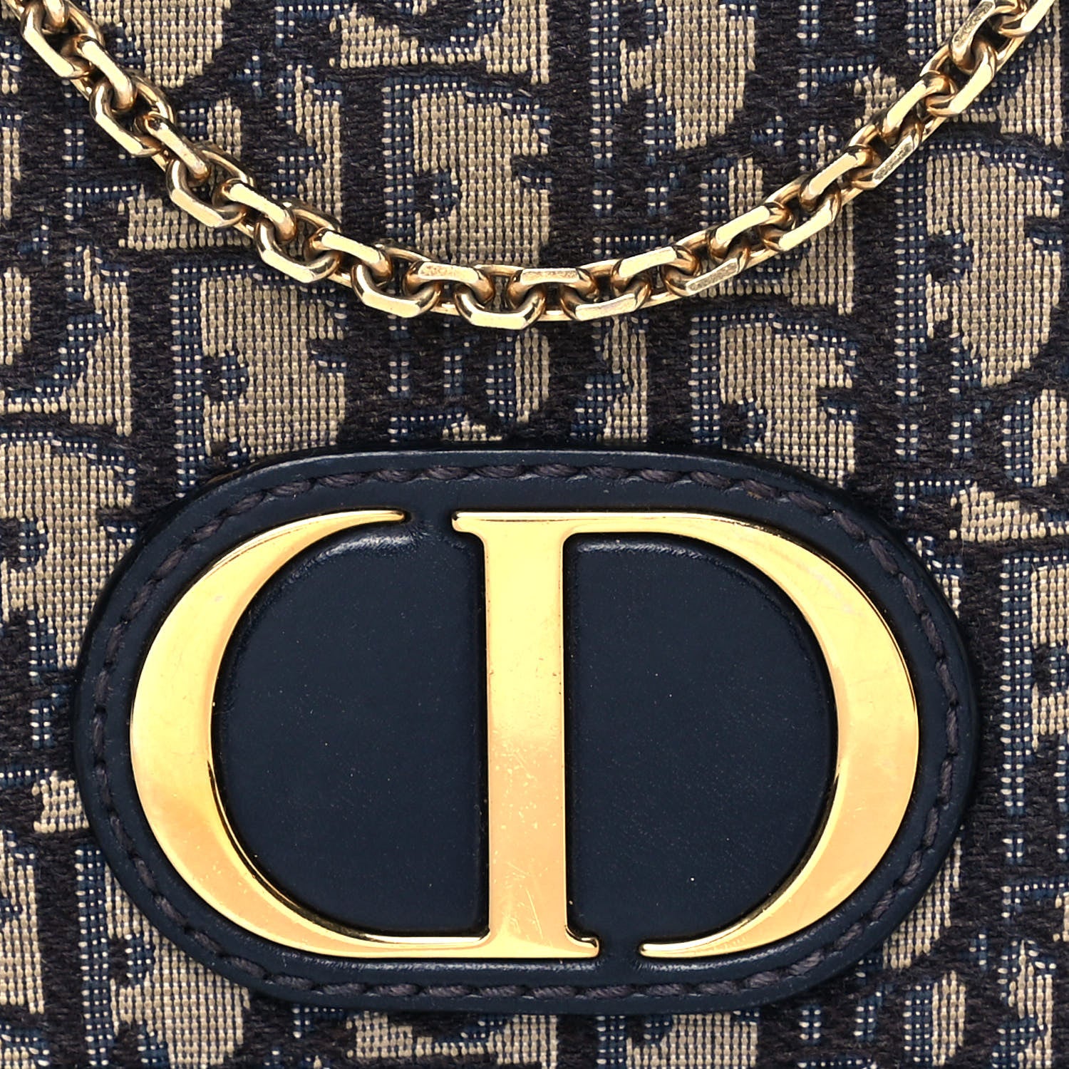Christian Dior Oblique 30 Montaigne 2-In-1 Pouch Blue 10 of 17