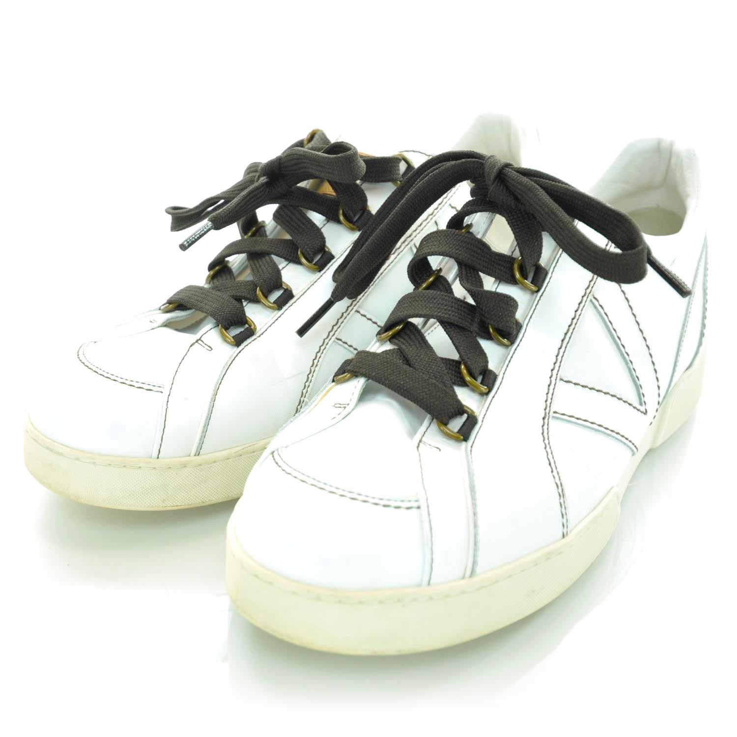 Louis Vuitton Leather Sneakers 9.5 White 7 of 8