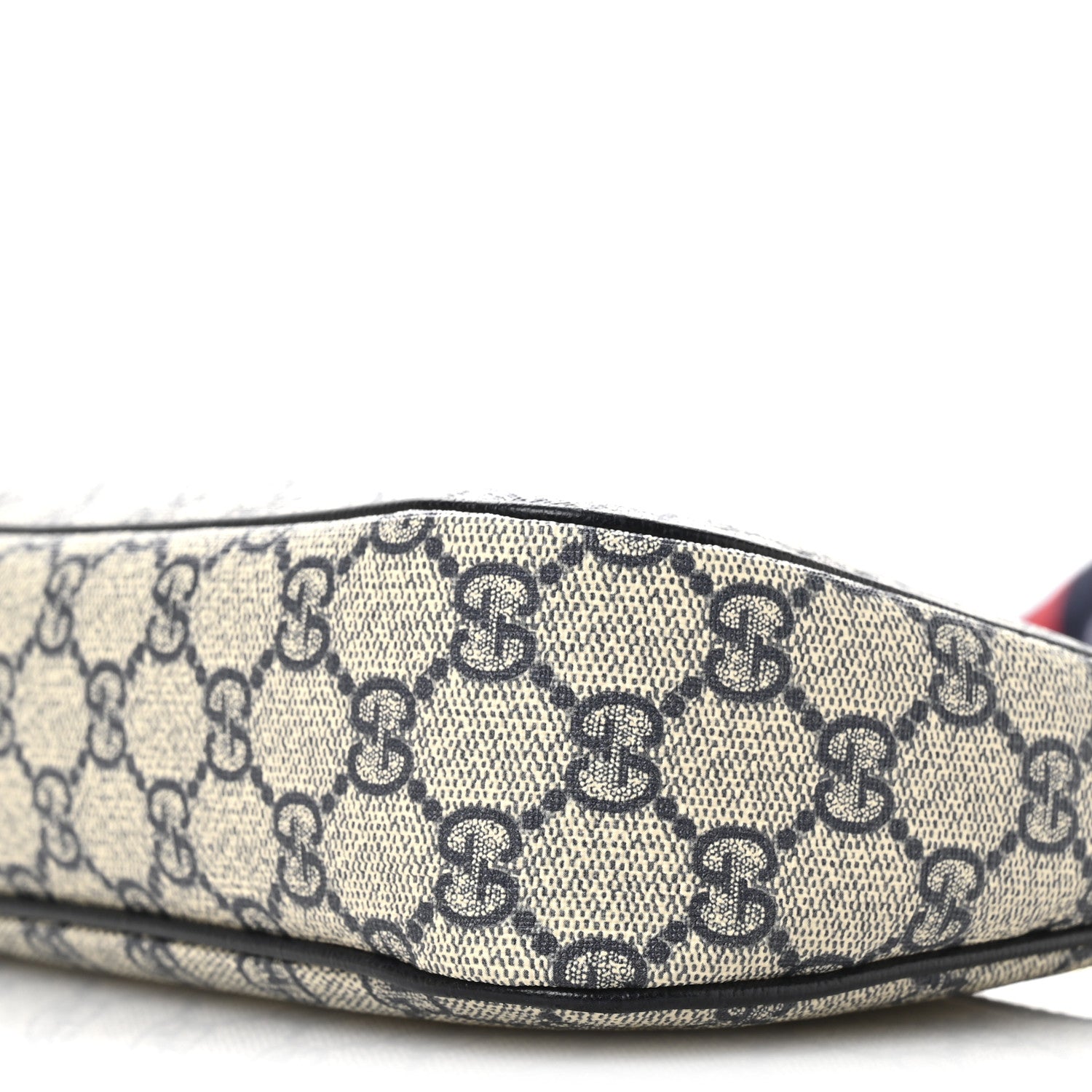 Gucci GG Supreme Monogram Textured Dollar Calfskin Web Small Ophidia GG Handbag Beige Blue 9 of 10