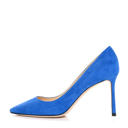 Jimmy Choo Suede Romy 85 Pumps 39.5 Electric Blue 1 of 8