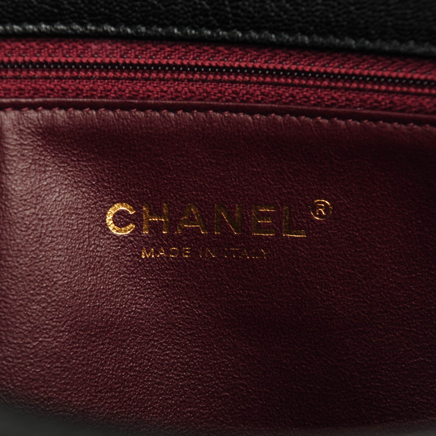 Chanel Shiny Goatskin Diagonal Quilted Medium Flap Black 8 of 8