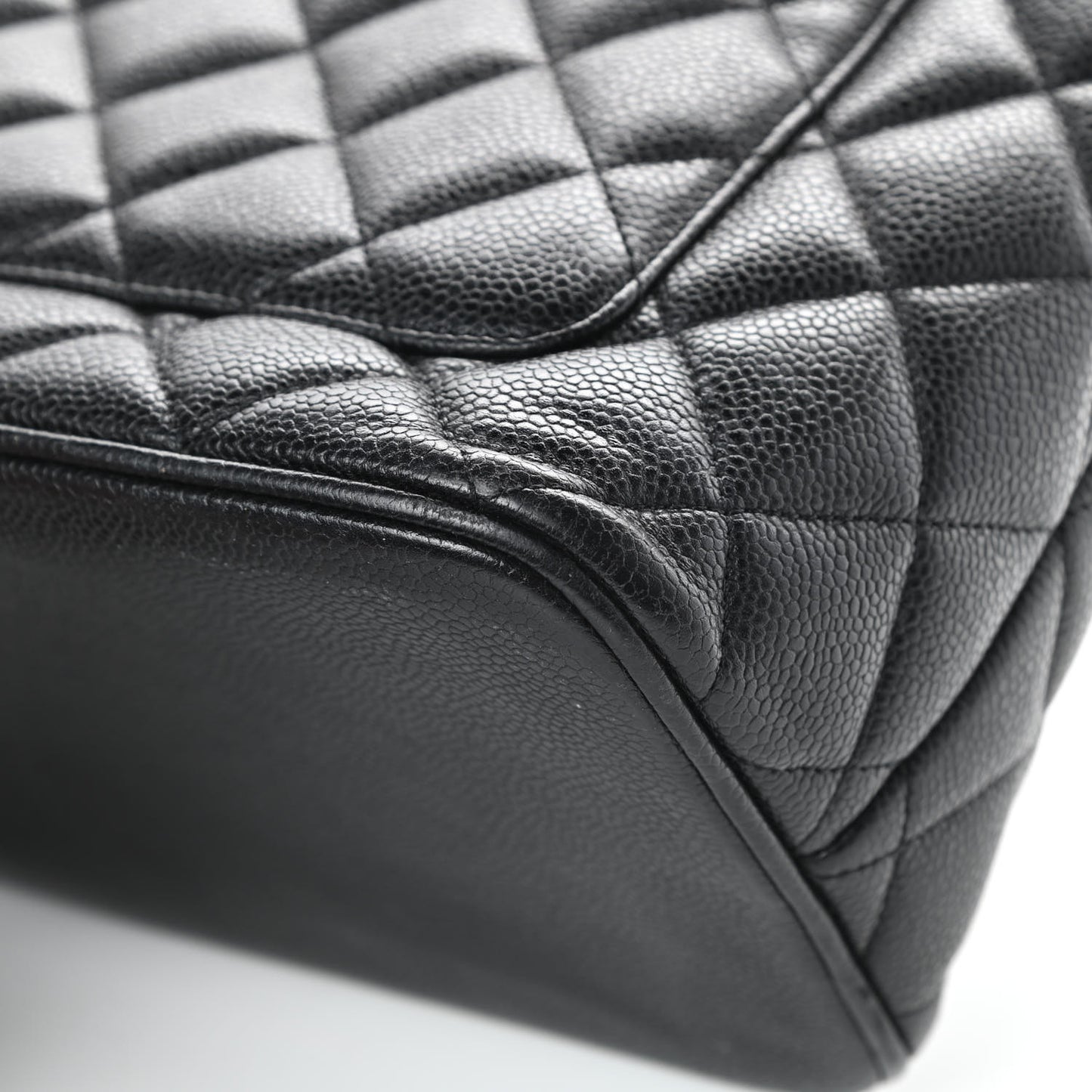 Caviar Quilted Medallion Tote Black