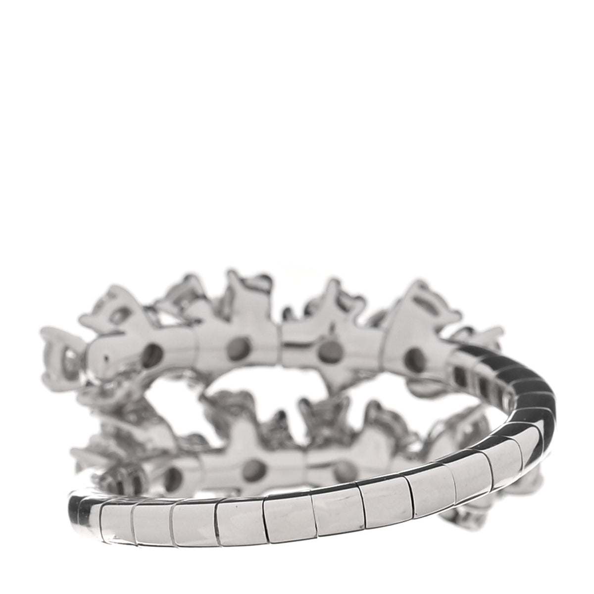 Damiani 18K White Gold Diamond Mimosa Cluster Ring 52 6 3 of 5