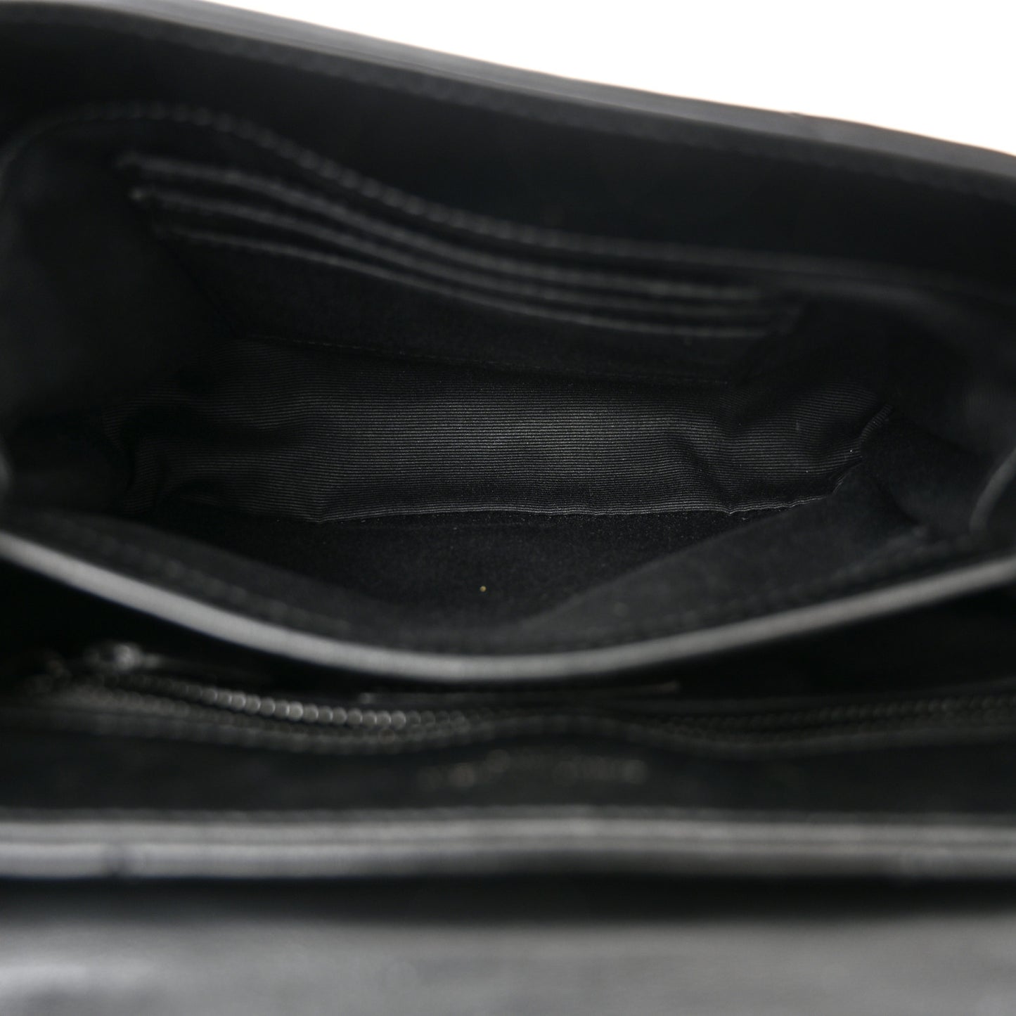 Calfskin Y Quilted Monogram Monochrome Toy Loulou Crossbody Bag Black