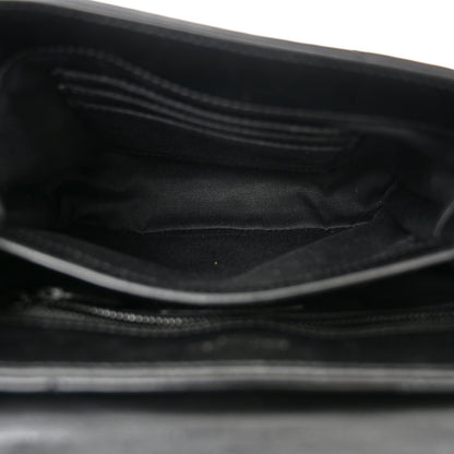 Saint Laurent Calfskin Y Quilted Monogram Monochrome Toy Loulou Crossbody Bag Black 5 of 11