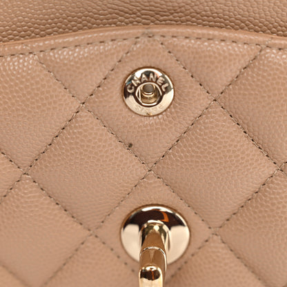 Chanel Caviar Quilted Small Double Flap Dark Beige 11 of 11