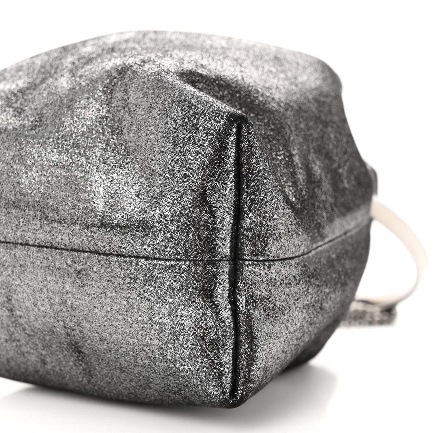 Jimmy Choo Metallic Fabric Bon Bon Bag Bucket Bag Silver 11 of 11